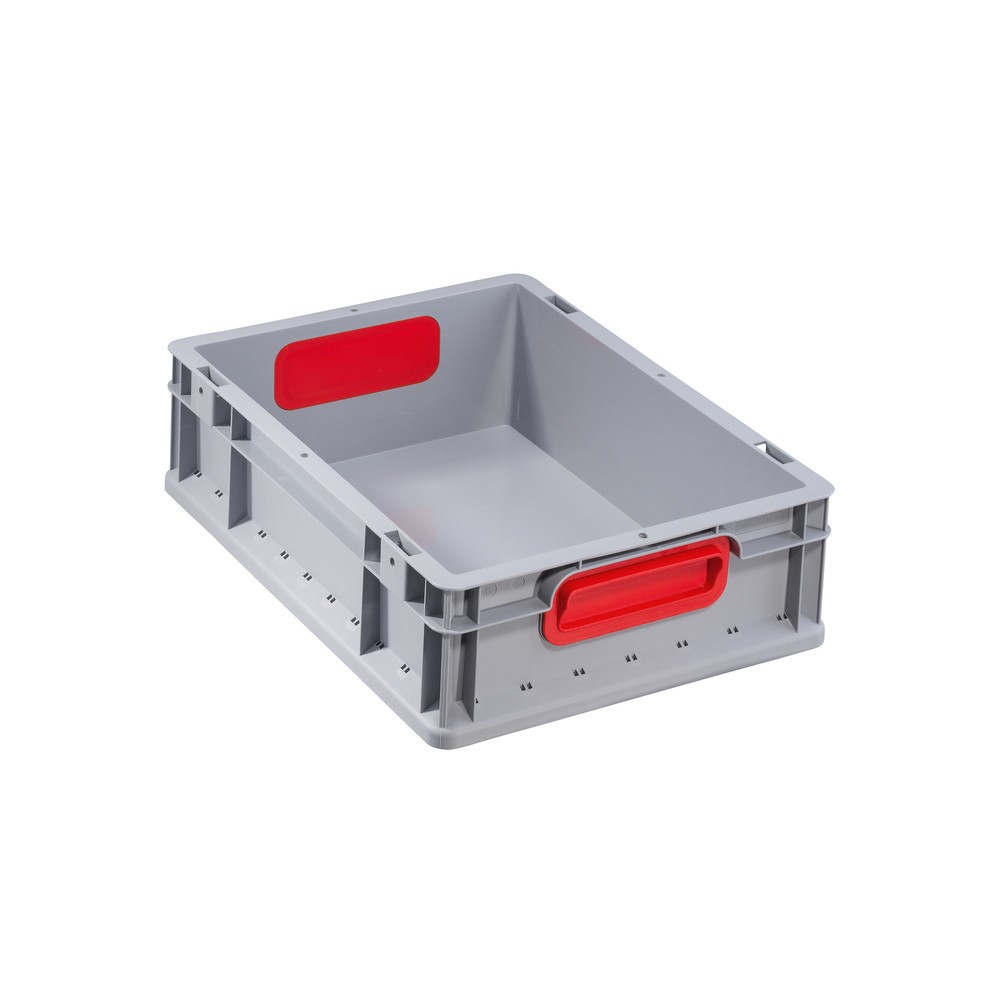 Produktabbildung: Allit Eurobox, mit roten Griffmulden, HxBxT 120 x 400 x 300 mm, 11 Liter
