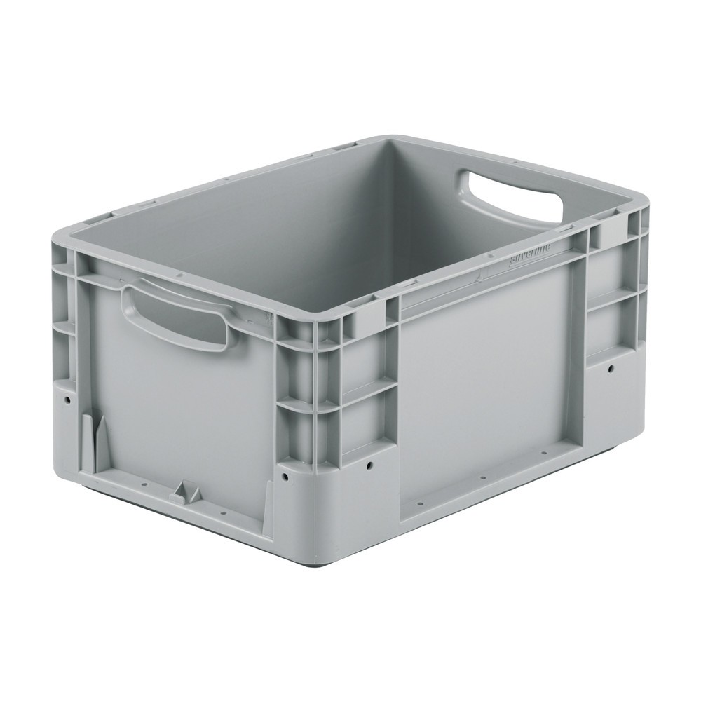 Produktabbildung: Alpha Eurobox Premium aus PP mit geschlossenen Wänden, HxBxT 220 x 400 x 300 mm, grau