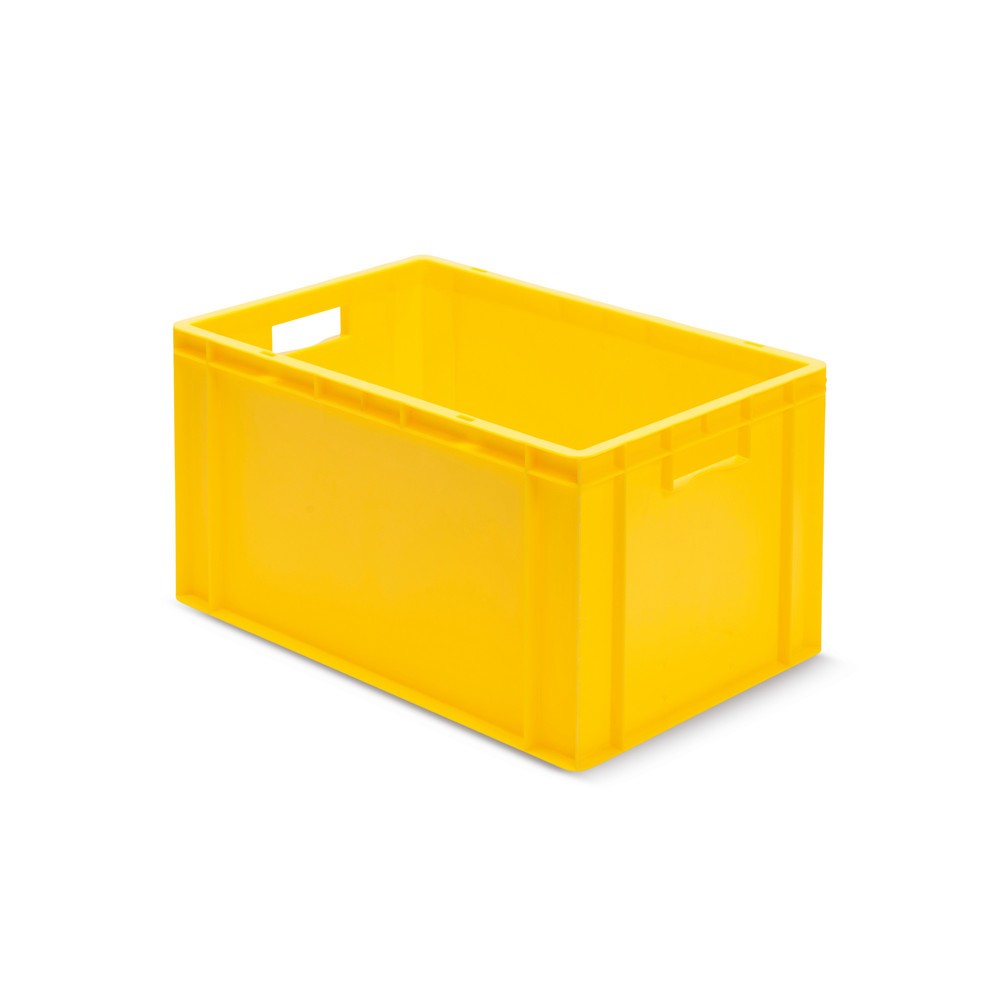 Produktabbildung Nr. 1: Euro-Stapelbehälter, Wände + Boden geschlossen, 61 Liter, gelb, Griffe
