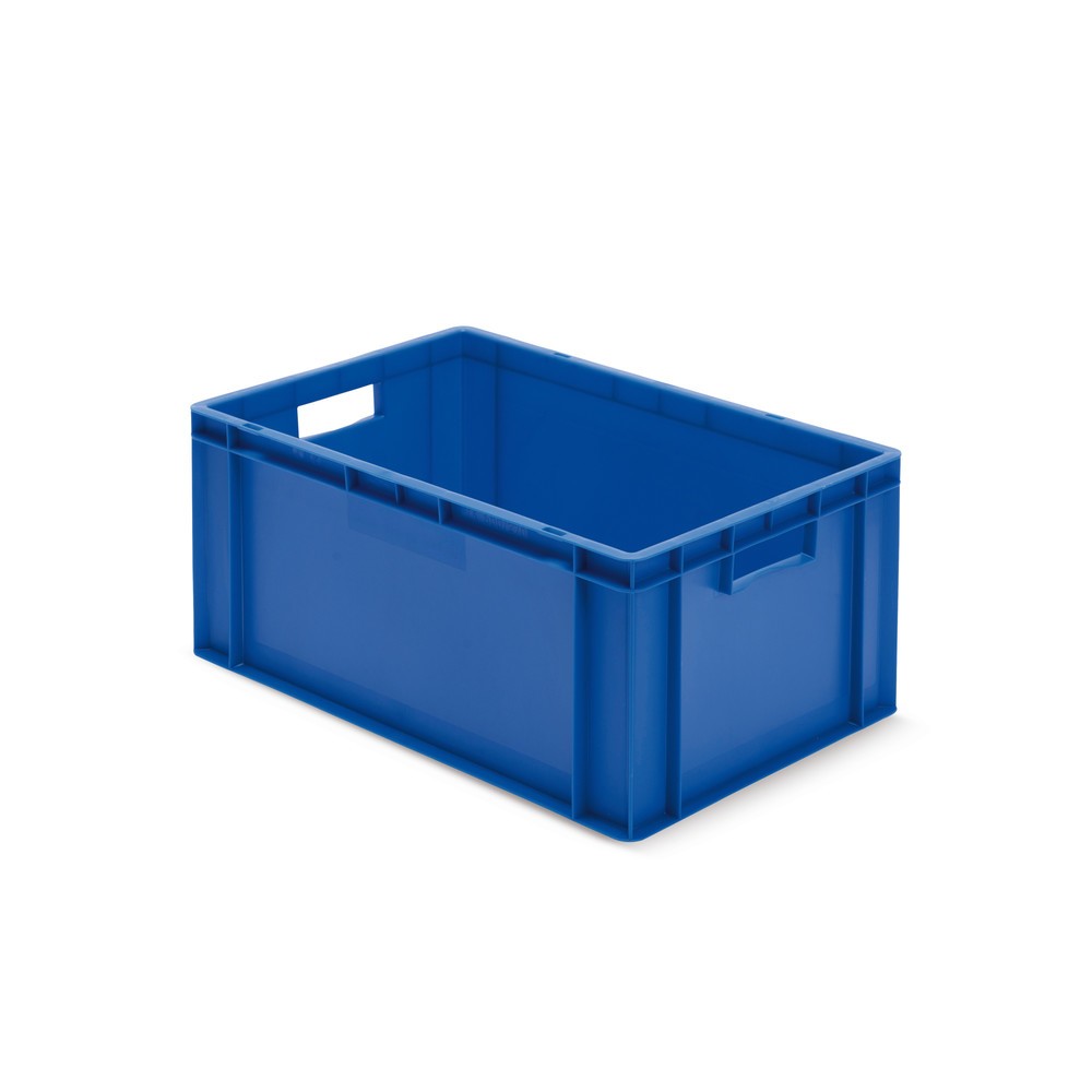 Produktabbildung Nr. 1: Euro-Stapelbehälter, Wände + Boden geschlossen, 51 Liter, blau, Griffe