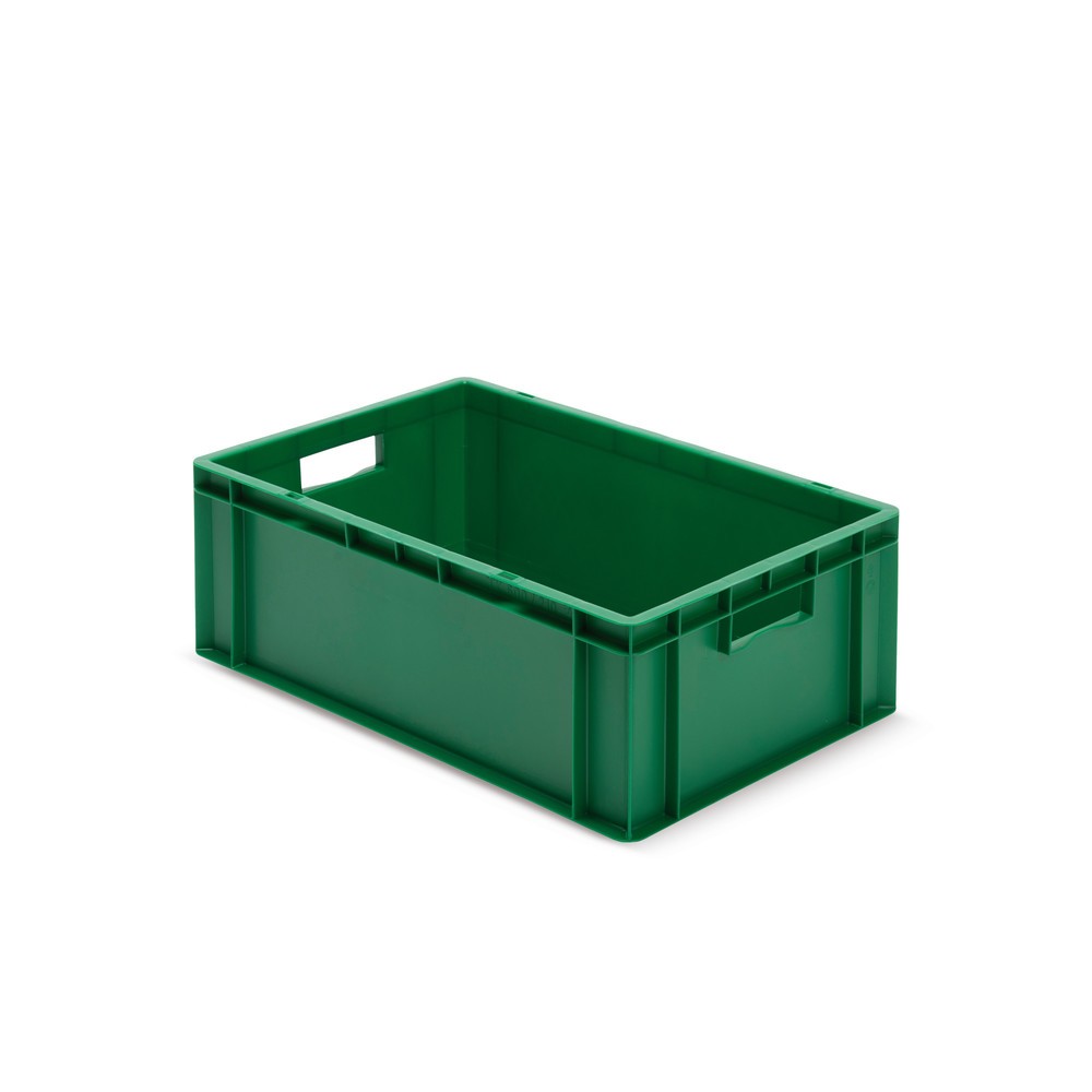 Produktabbildung Nr. 1: Euro-Stapelbehälter, Wände + Boden geschlossen, 40 Liter, grün, Griffe