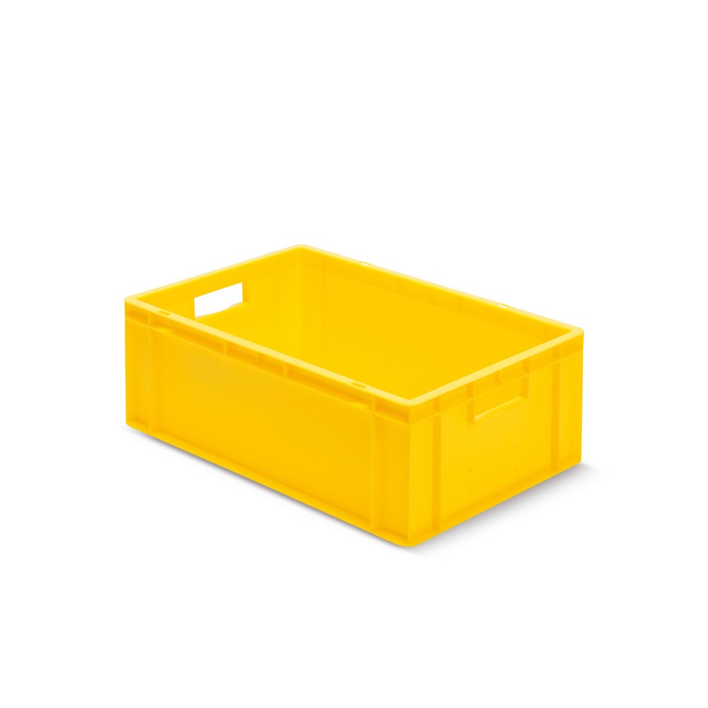 Produktabbildung Nr. 1: Euro-Stapelbehälter, Wände + Boden geschlossen, 40 Liter, gelb, Griffe