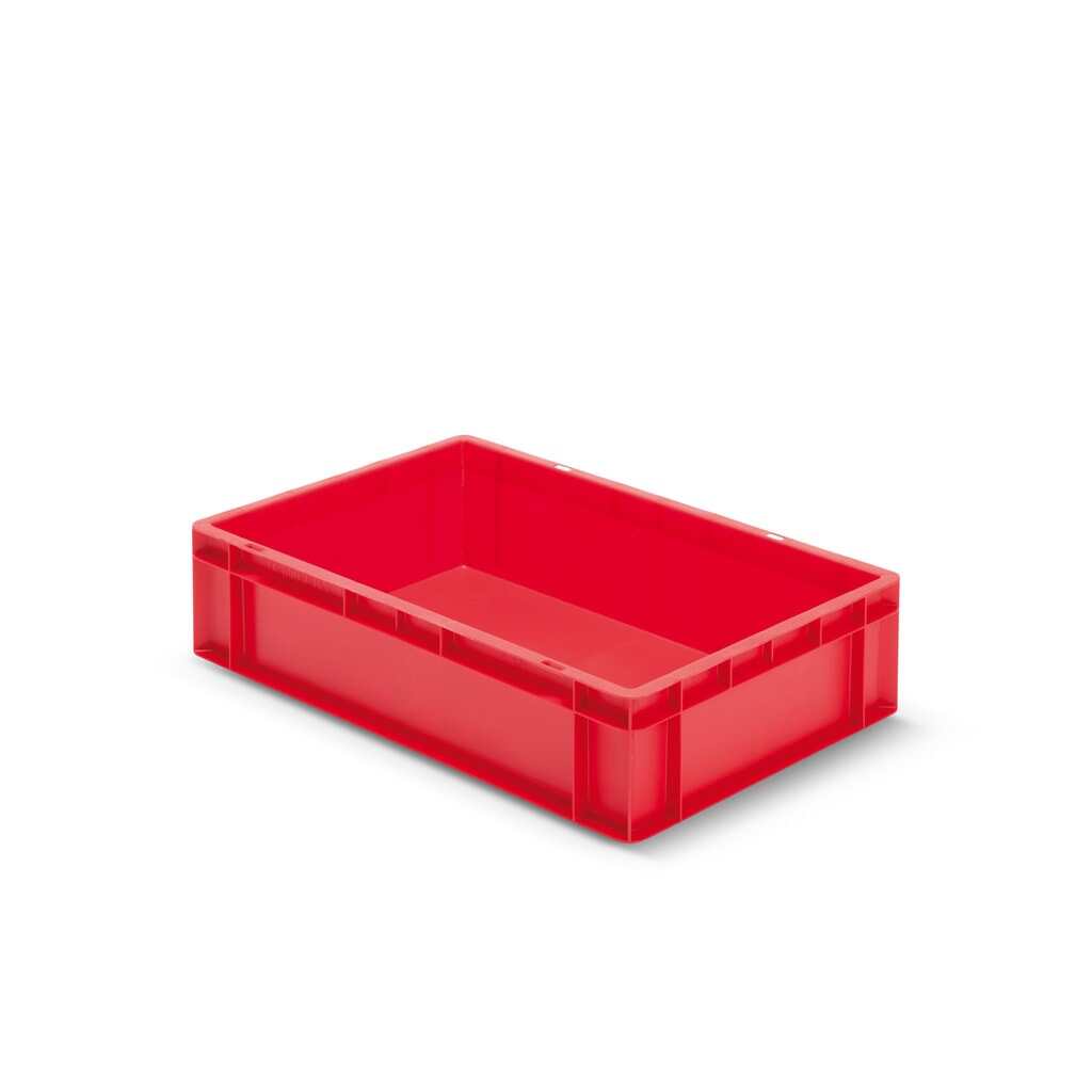 Eurobox, Wände + Boden geschlossen, 26 Liter, rot Produktabbildung: Eurobox, Wände + Boden geschlossen, 26 Liter, rot