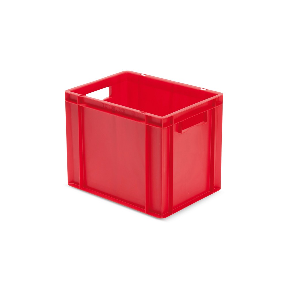 Produktabbildung Nr. 1: Euro-Stapelbehälter, Wände + Boden geschlossen, 29 Liter, rot, Griffe