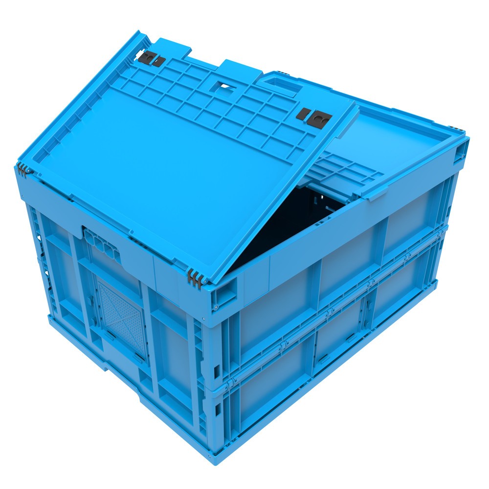 Product afbeelding: Euronorm-Eurobox premium, met scharnierdeksel, 165 liter, gentiaanblauw