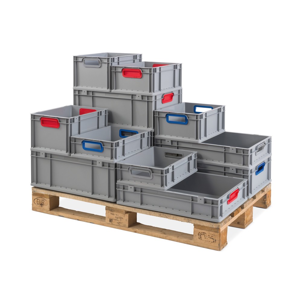 Productafbeelding nr. 2: Allit Eurobox, met rode verzonken handgrepen, hxbxd 120 x 400 x 300 mm, 11 liter