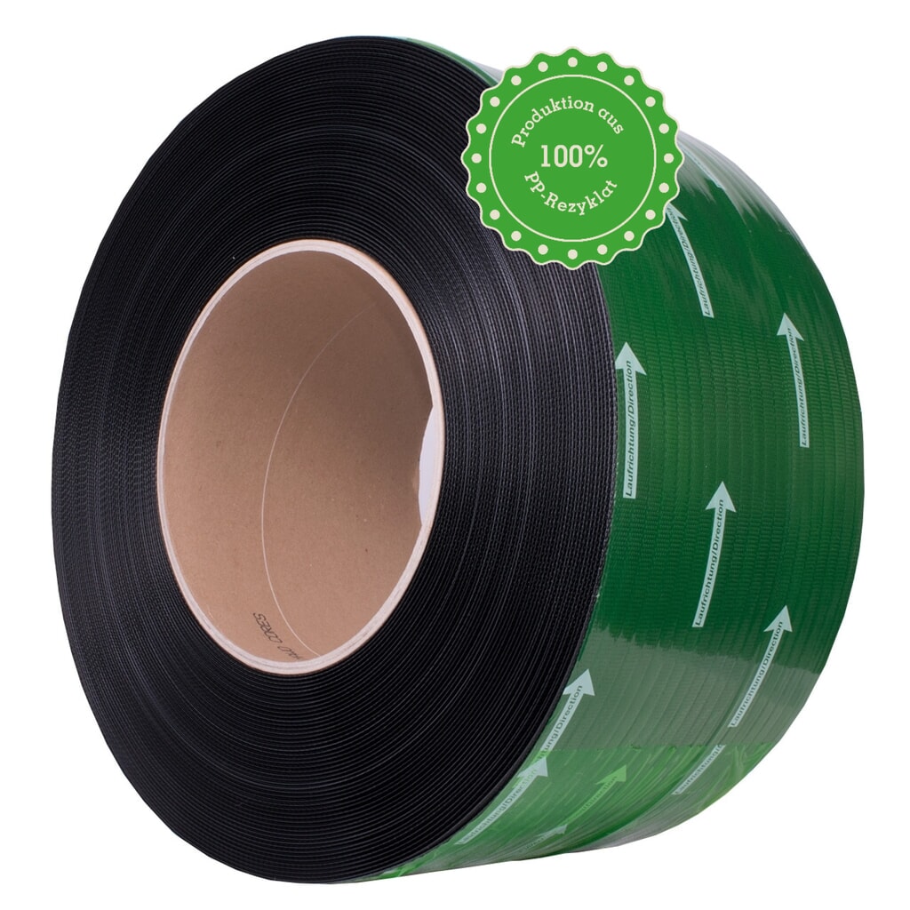 EVER-STRAP® Umreifungsband PREMIUM aus PP in Automatenqualität, 12 mm x 3.000 lfm., Kern-Ø 200mm, Stärke 0,55 mm, schwarz Produktabbildung: EVER-STRAP® Umreifungsband PREMIUM aus PP in Automatenqualität, 12 mm x 3.000 lfm., Kern-Ø 200mm, Stärke 0,55 mm, schwarz
