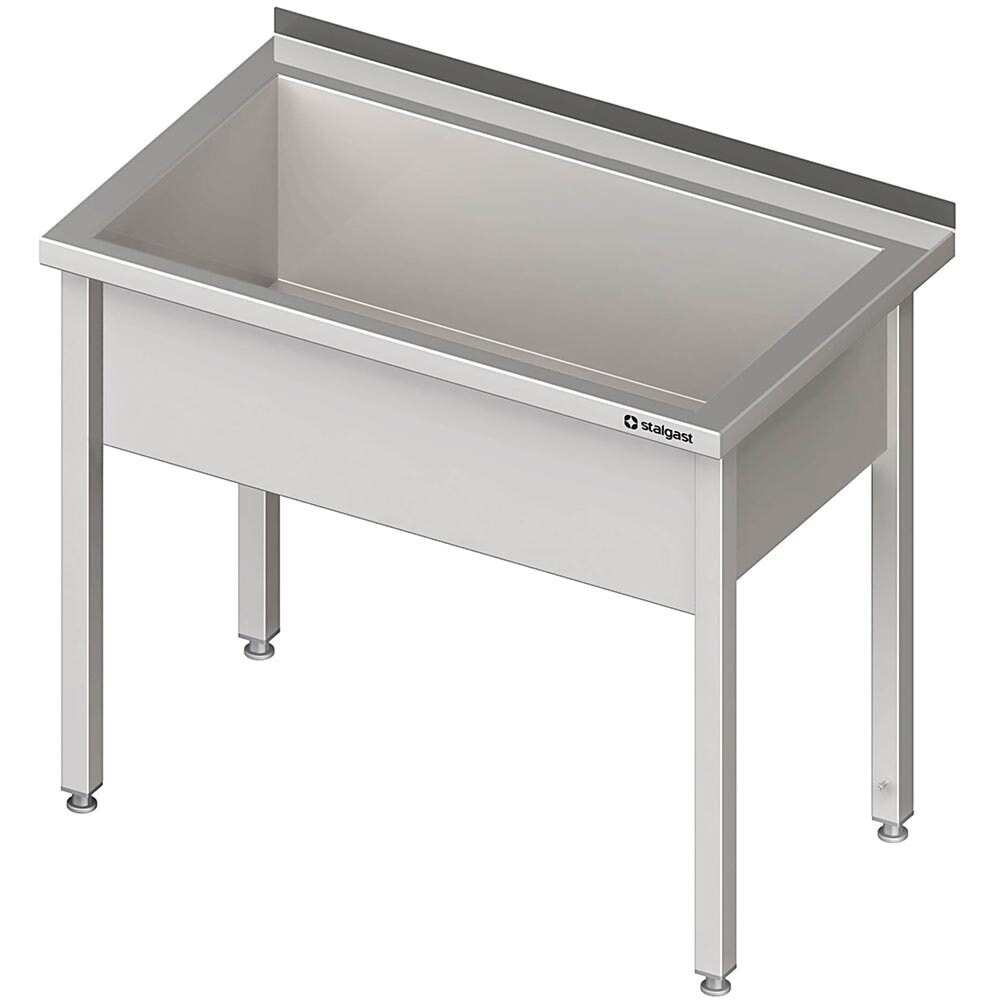 N° de l'image du produit 2 : Évier à casserole Stalgast avec cuvette, 600x600x850 mm, hauteur de cuve 300 mm avec rebord, soudé