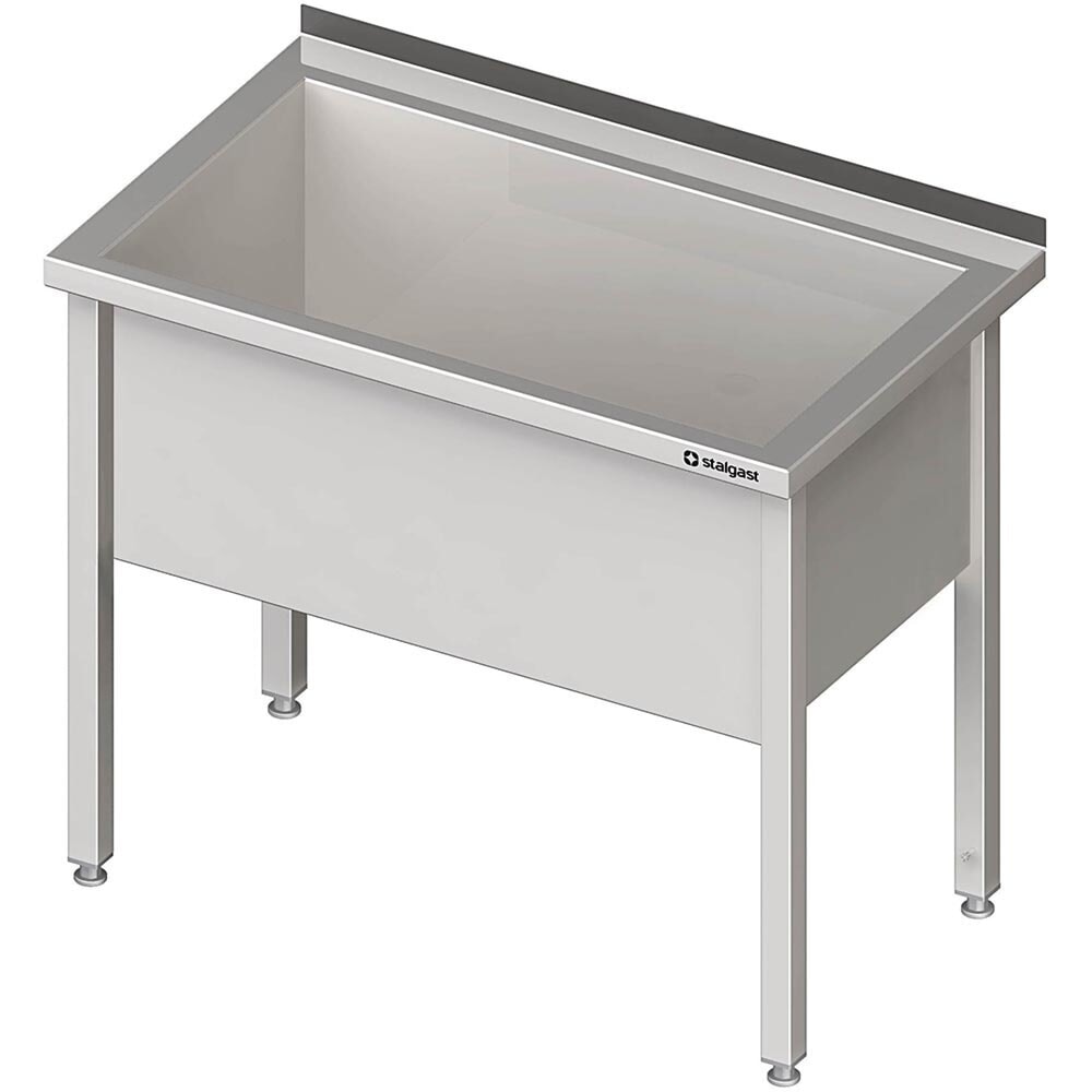 N° de l'image du produit 2 : Évier à casserole Stalgast avec cuvette, 600x600x850 mm, hauteur de cuve 400 mm avec rebord, soudé