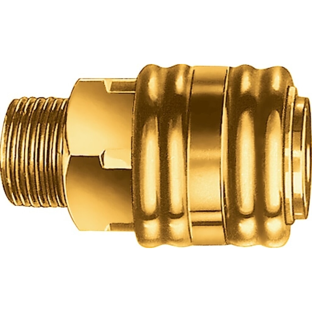 EWO Schnellverschlusskupplung, Gewinde G 1/4 13,16 mm, DN 7,2, Außengewinde Messing Produktabbildung: EWO Schnellverschlusskupplung, Gewinde G 1/4 13,16 mm, DN 7,2, Außengewinde Messing