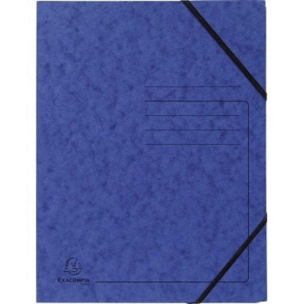 Exacompta Eckspanner 555412E DIN A4 Karton blau Produktabbildung: Exacompta Eckspanner 555412E DIN A4 Karton blau