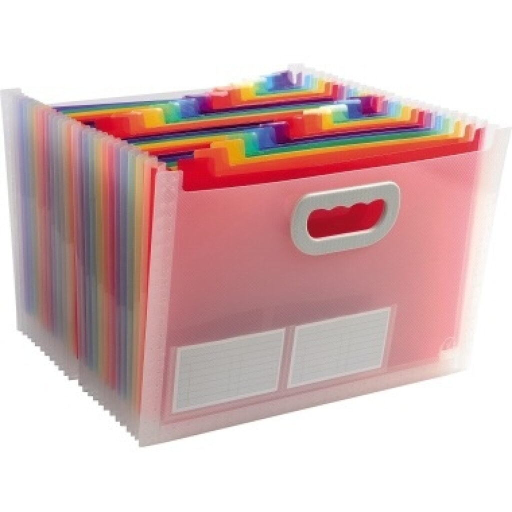 Produktabbildung: Exacompta Dokumenttasche CRYSTAL 55198E Griff 24Fächer PP
