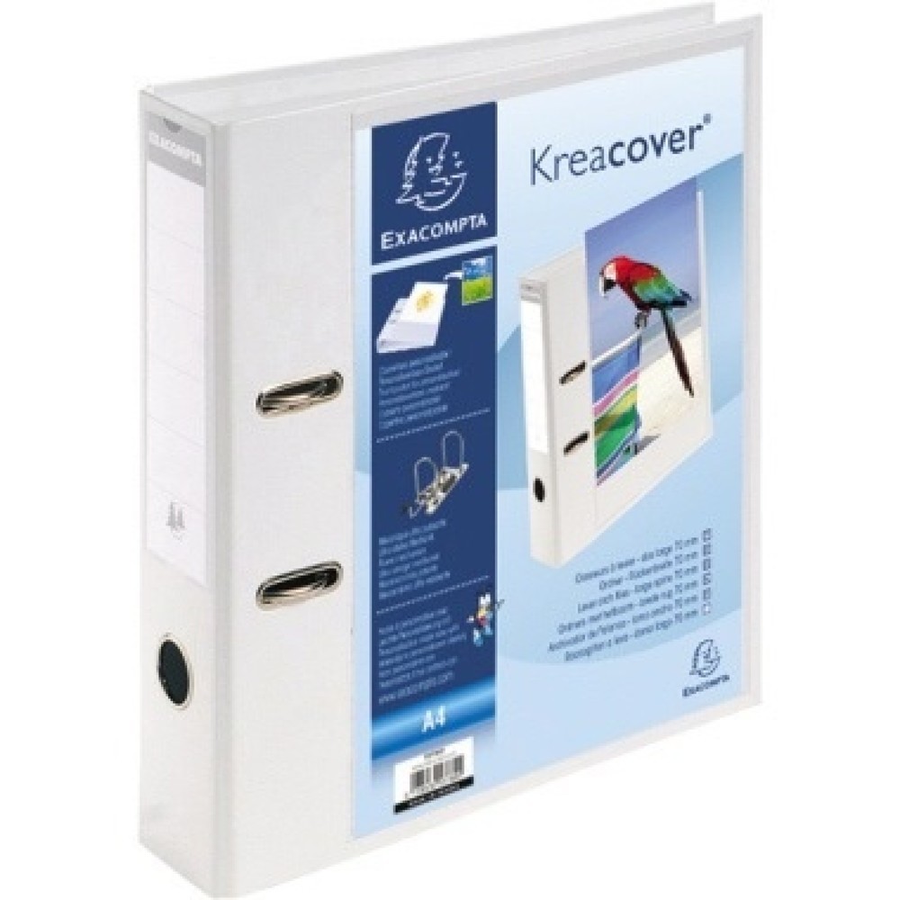 Produktabbildung: Exacompta Ordner KreaCover 53789E A4 70mm PVC weiß