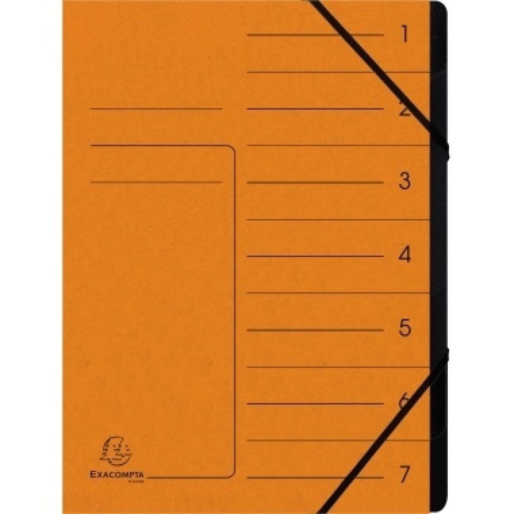 Produktabbildung: Exacompta Ordnungsmappe 540704E DIN A4 7Fächer Karton orange