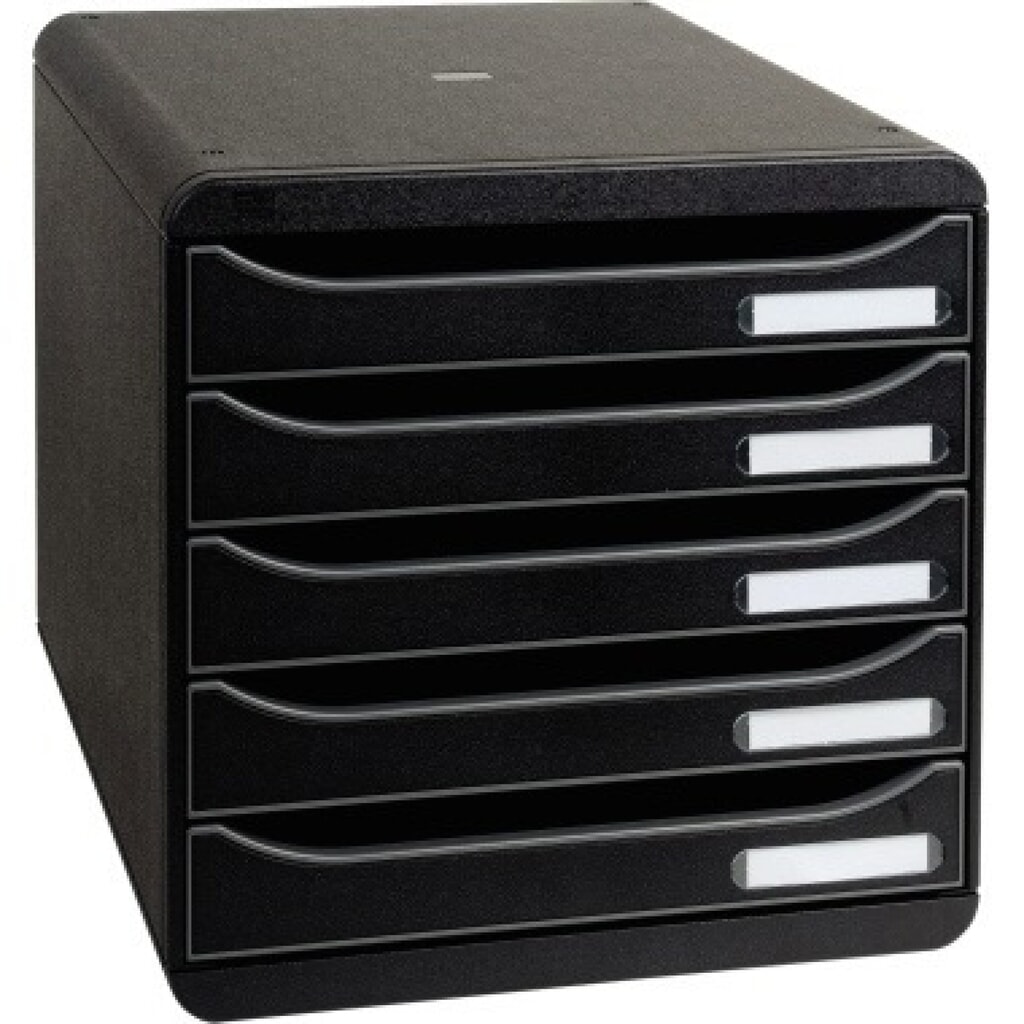 Produktabbildung: Exacompta Schubladenbox BIG-BOX PLUS 309714D 5Schübe schwarz
