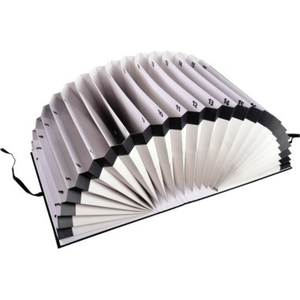 Produktabbildung: Exacompta Fächermappe 61650B 1-31 DIN A4 schwarz