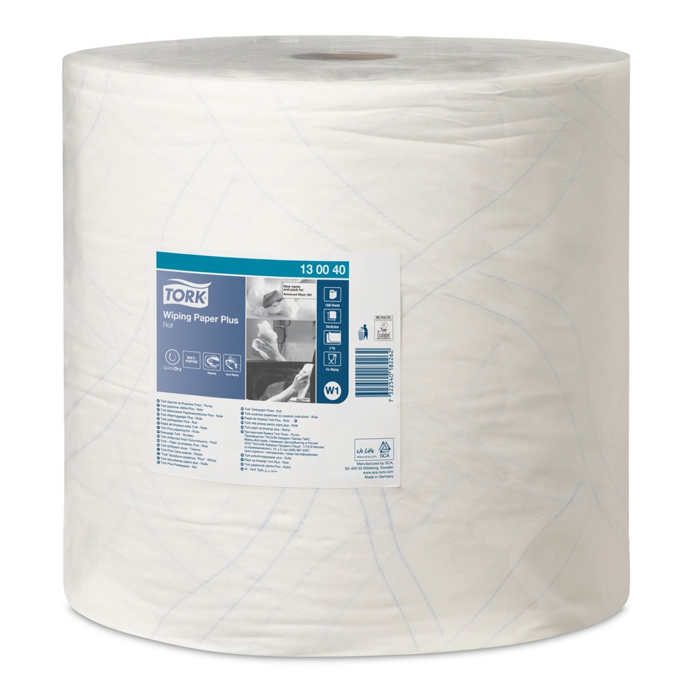 Obrázek produktu: TORK® Extra silné ubrousky, ekoznačka EU, VxŠ 340 x 370 mm, 1 role, bílá