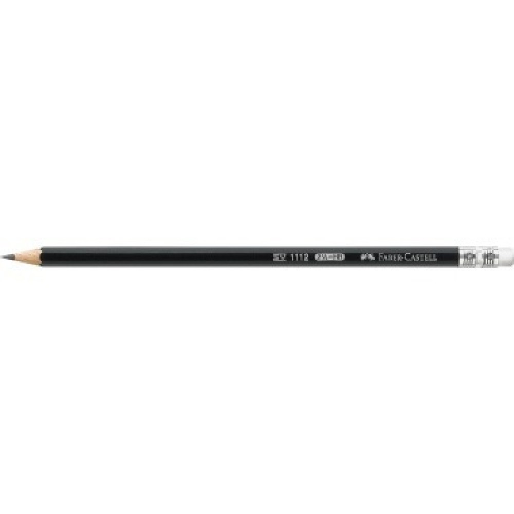 Produktabbildung: Faber-Castell Bleistift 111200 mit Gummitip HB sw