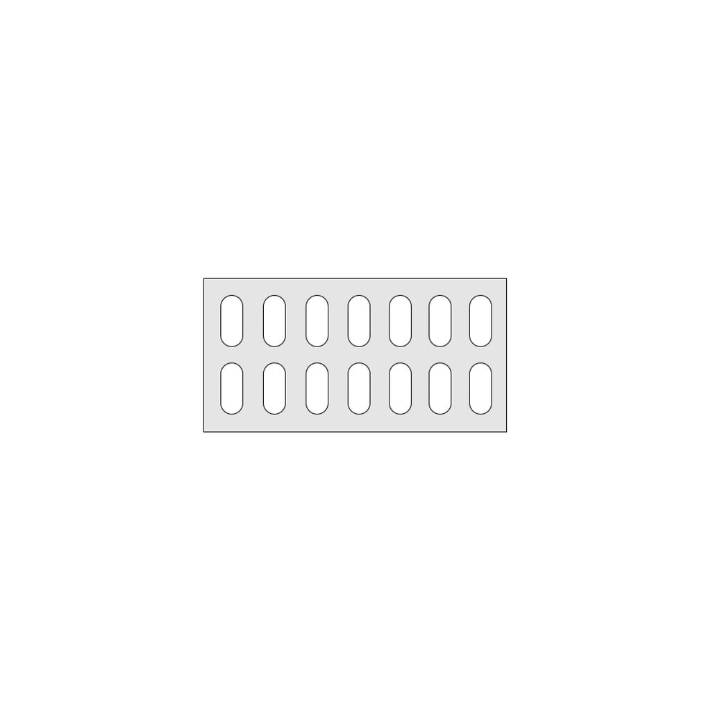 Produktabbildung: Fachboden für Aluminium-Regal, Kunststoffgitter, BxT 750 x 380 mm