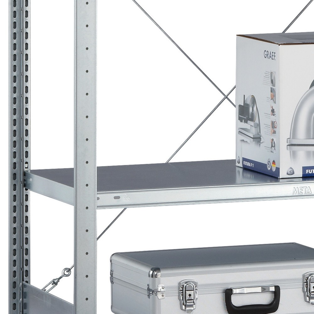 Produktabbildung: Fachboden für META Fachbodenregal Schraubsystem, FL 100 kg, verzinkt, BxT 1.000 x 500 mm