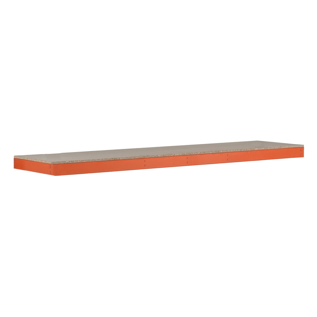 Fachboden für SCHULTE Weitspannregal, mit Spanplatten, BxT 1.536 x 469 mm, orange Produktabbildung: Fachboden für SCHULTE Weitspannregal, mit Spanplatten, BxT 1.536 x 469 mm, orange