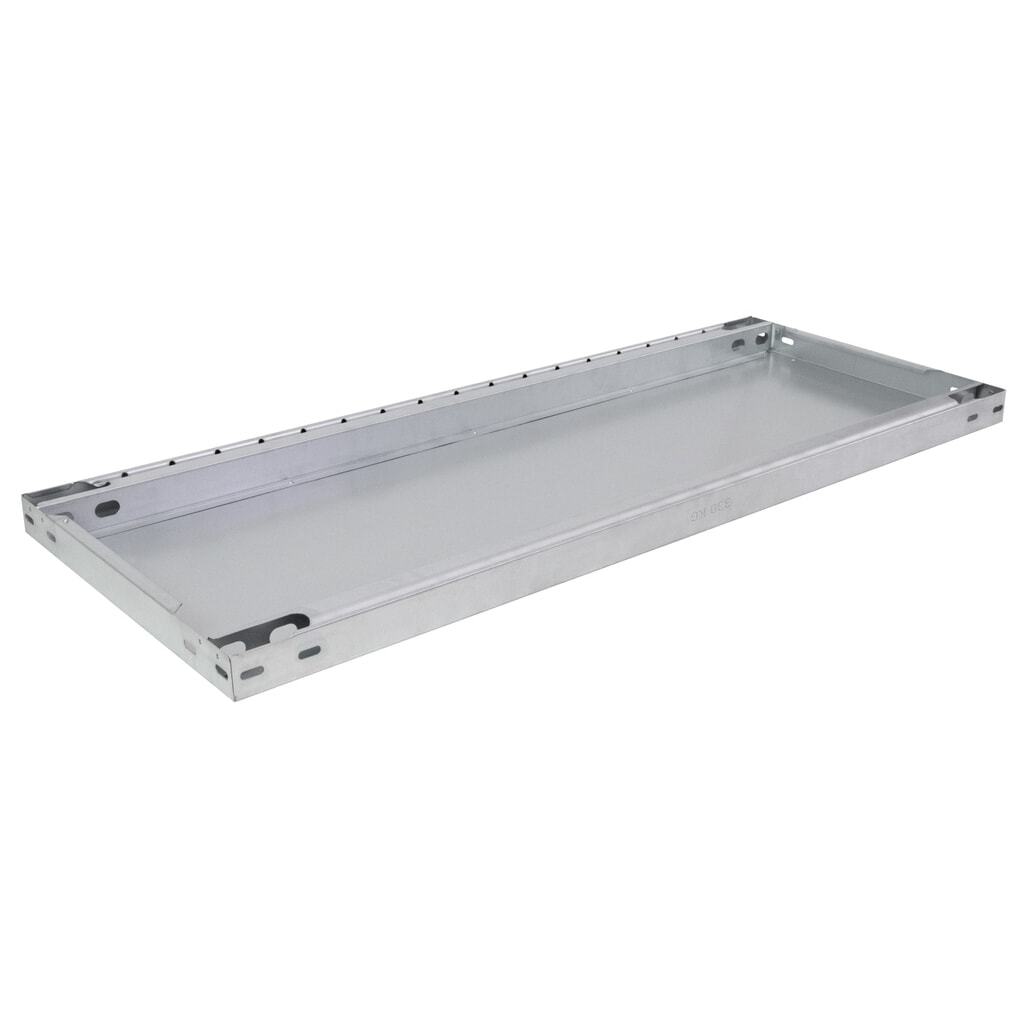 Fachboden, verzinkt, für SCHULTE Fachbodenregal Steckmontage, FL 330 kg, BxT 1.000 x 300 mm Produktabbildung Nr. 2: Fachboden, verzinkt, für SCHULTE Fachbodenregal Steckmontage, FL 330 kg, BxT 1.000 x 300 mm