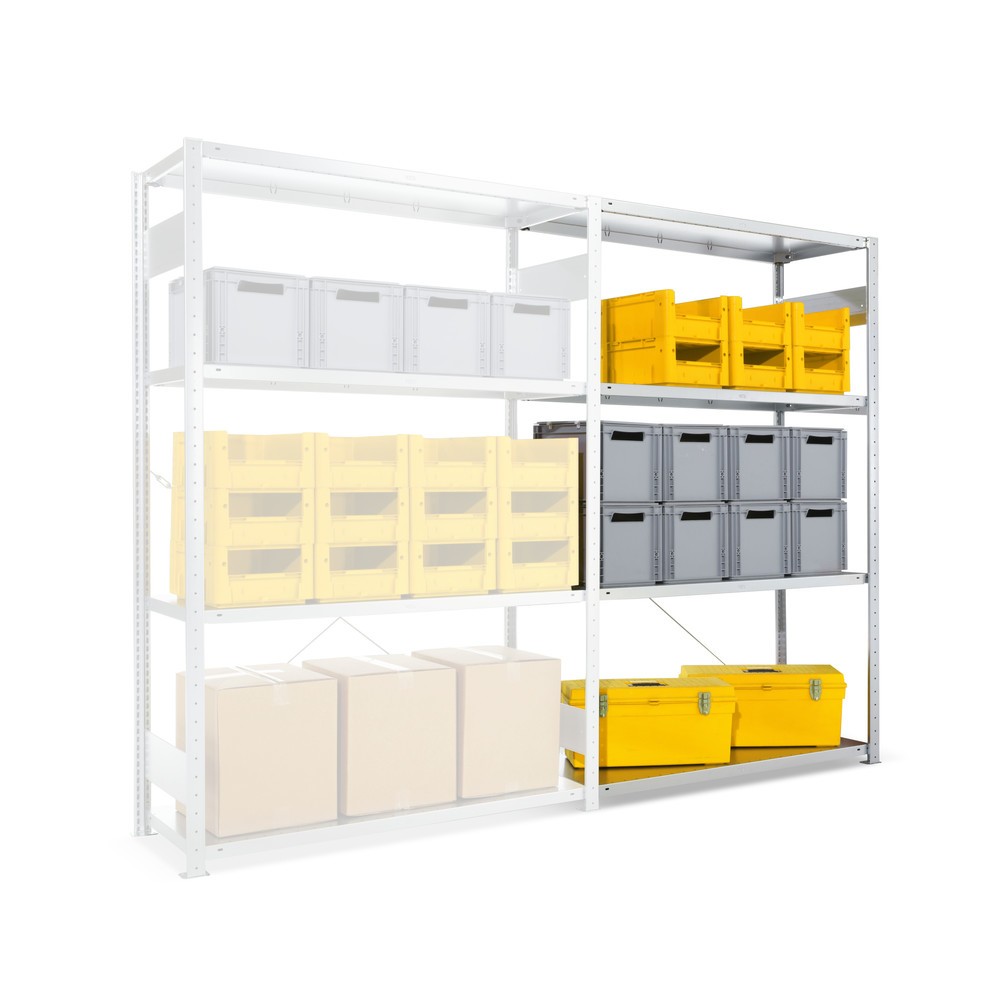 Produktabbildung: META Fachbodenregal, einzeilig, AF, verzinkt, HxBxT 2.500 x 1.300 x 500 mm