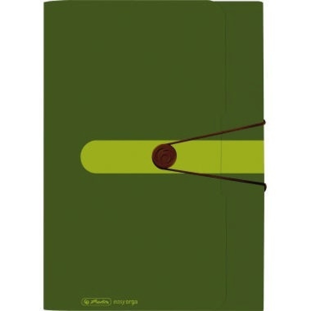 Produktabbildung: Herlitz Fächermappe 11411253 12Fächer Recycling PP dunkelgrün