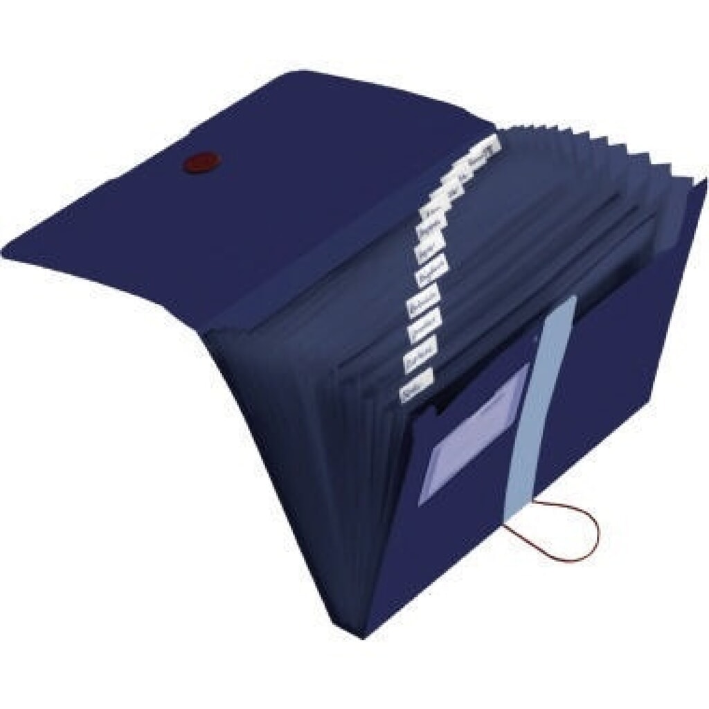 Herlitz Fächermappe 11411261 12Fächer Recycling PP dunkelblau Produktabbildung: Herlitz Fächermappe 11411261 12Fächer Recycling PP dunkelblau