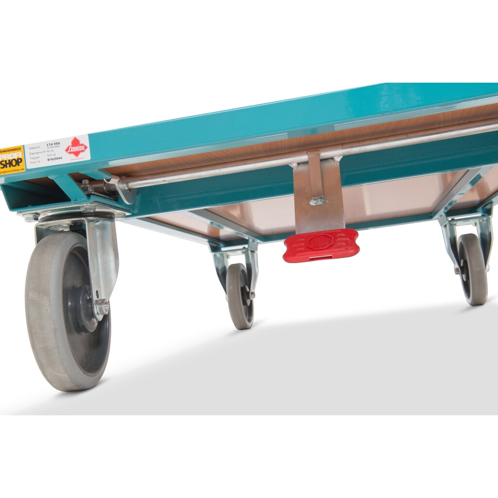 Fahrgestell Ameise®, mit Fangecken, Ladehöhe 650 mm, TPE-Bereifung, mit Zentralbremse Produktabbildung Nr. 3: Fahrgestell Ameise®, mit Fangecken, Ladehöhe 650 mm, TPE-Bereifung, mit Zentralbremse