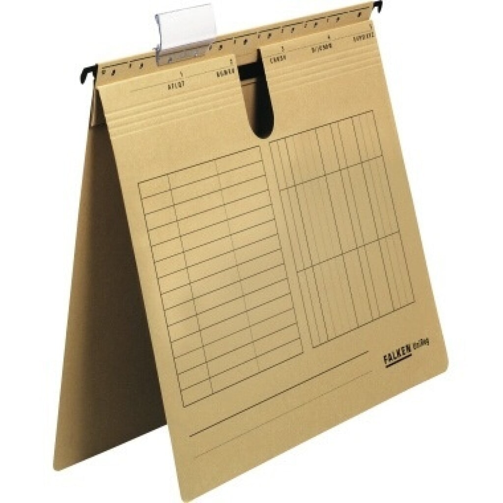 Falken Hängehefter 80004351 A4 Amtsheftung Kraftkarton braun Produktabbildung: Falken Hängehefter 80004351 A4 Amtsheftung Kraftkarton braun