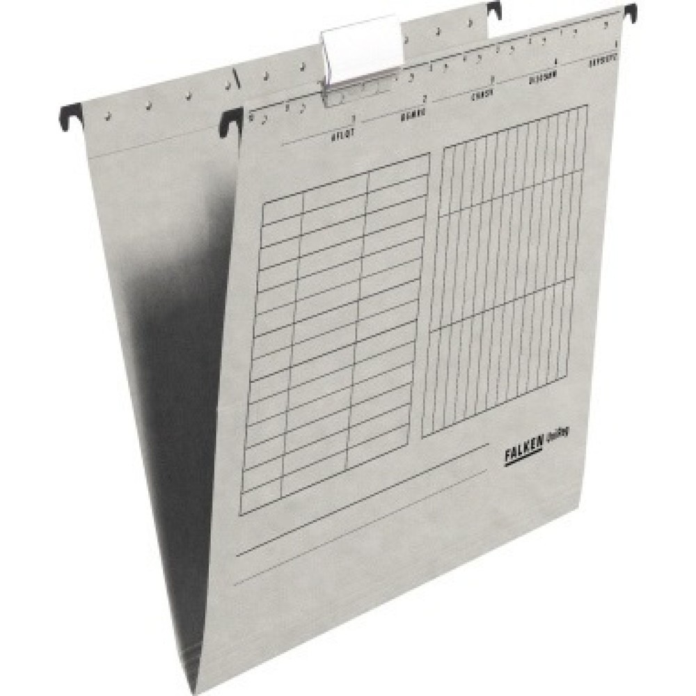Produktabbildung Nr. 1: Falken Hängemappe 80004427 A4 seitlich offen Kraftkarton grau