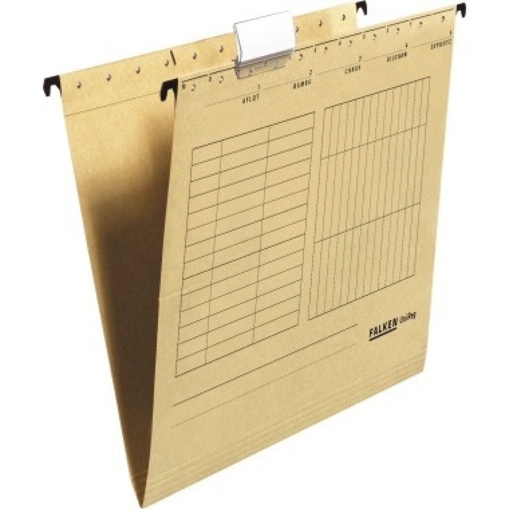 Falken Hängemappe 80004328 A4 seitlich offen Kraftkarton braun Produktabbildung: Falken Hängemappe 80004328 A4 seitlich offen Kraftkarton braun