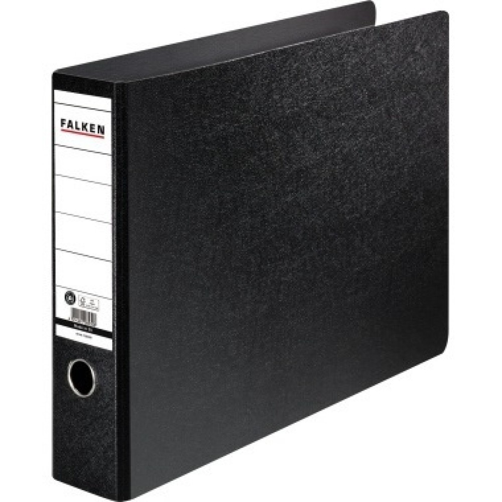 Produktabbildung: Falken Ordner N80 11285970 DIN A3 quer 80mm Hartpappe schwarz