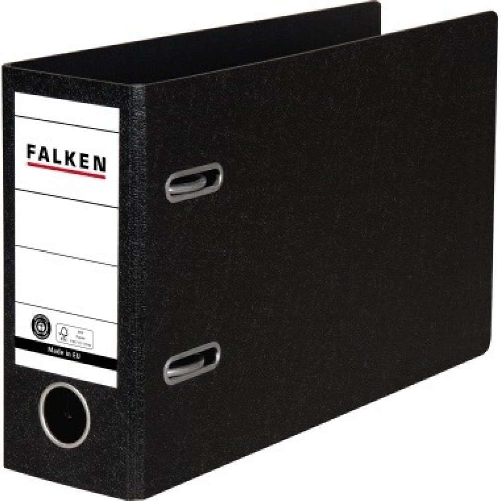 Produktabbildung: Falken Ordner S80 11285905 DIN A5 quer 80mm Hartpappe schwarz