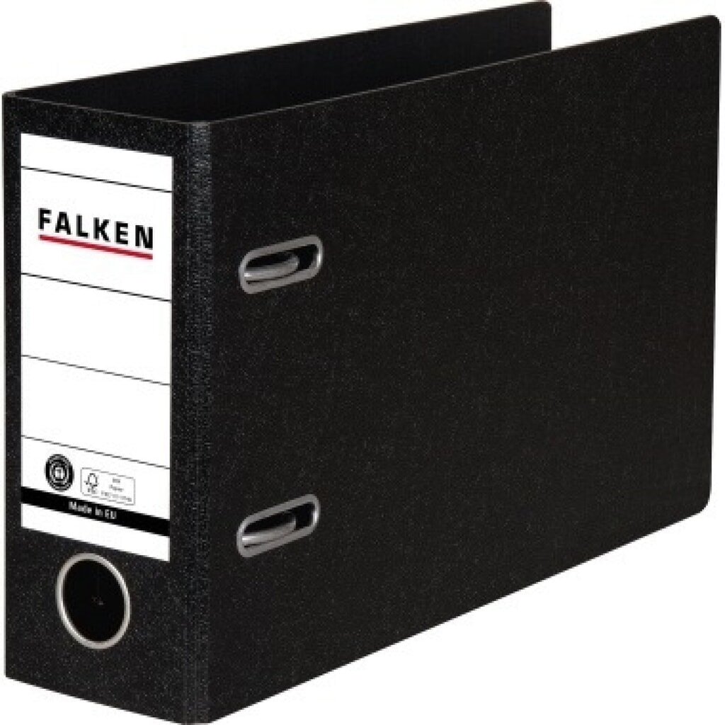 Produktabbildung: Falken Ordner S80 11285905 DIN A5 quer 80mm Hartpappe schwarz