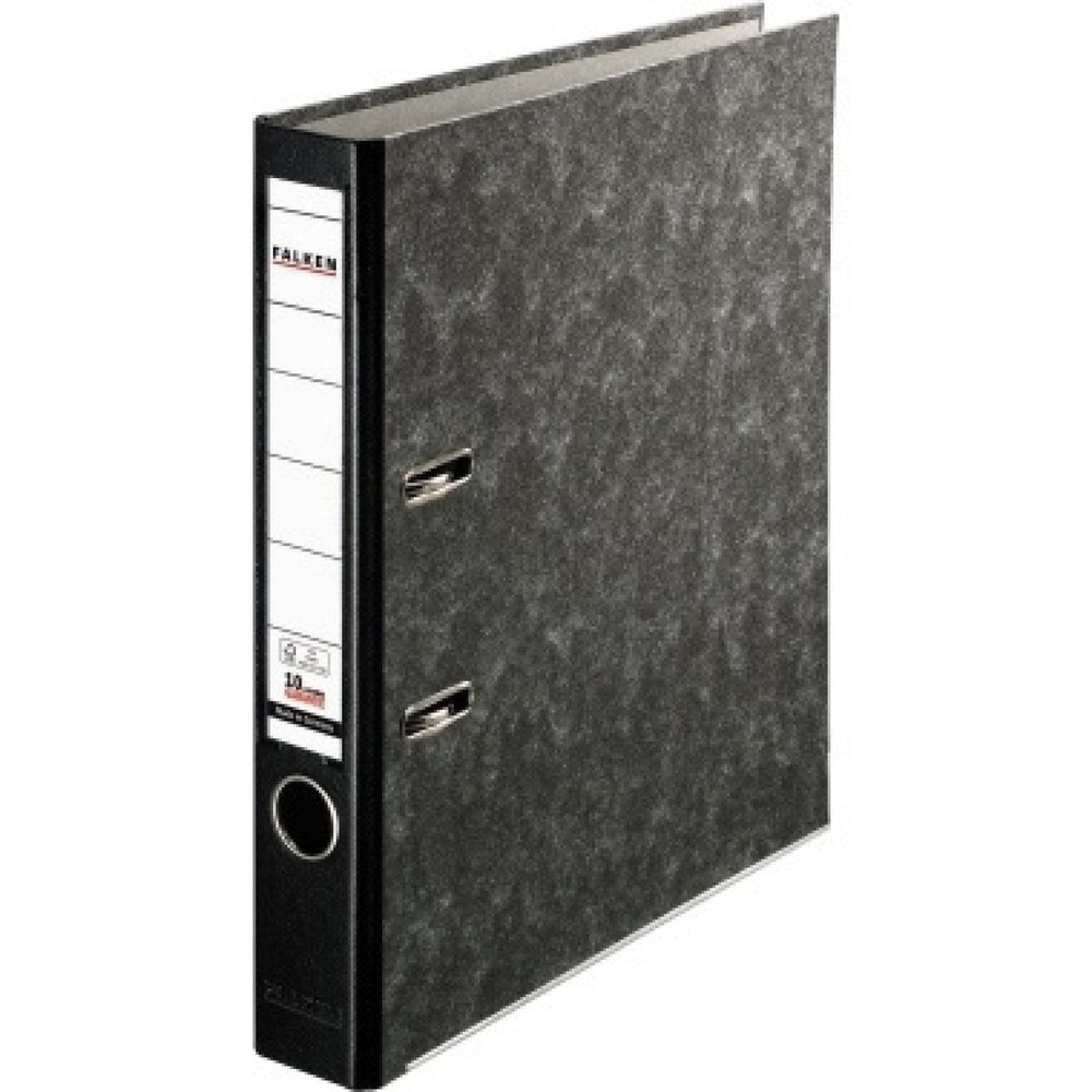 Produktabbildung: Falken Ordner Recycling Plus 11286549 DIN A4 50mm Papier sw