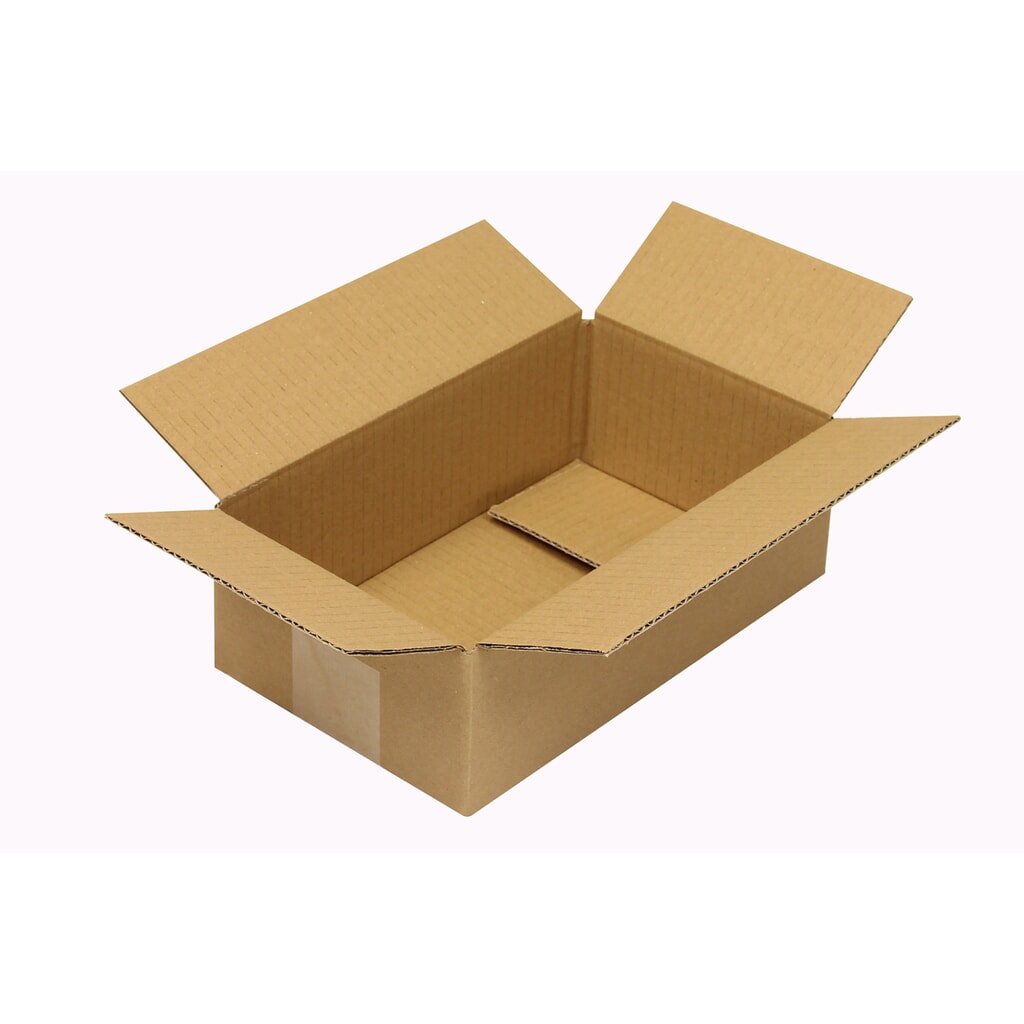 Produktabbildung: Faltkarton 1-wellig, 240 x 140 x 75 mm (Innenmaß), Qualität 1.20 B