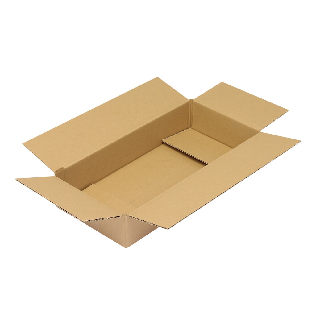 Faltkarton 1-wellig, 420 x 200 x 80 mm (Innenmaß), Qualität 1.20 B Produktabbildung: Faltkarton 1-wellig, 420 x 200 x 80 mm (Innenmaß), Qualität 1.20 B