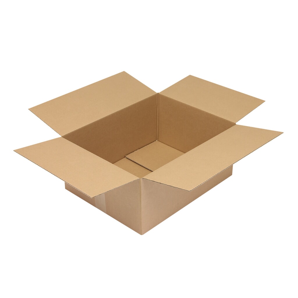 Produktabbildung: Faltkarton 1-wellig, 450 x 350 x 200 mm (Innenmaß), Qualität 1.20 C
