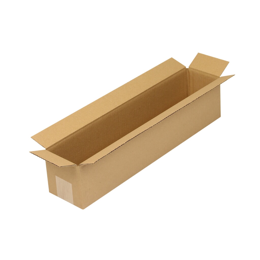 Faltkarton 1-wellig, 500 x 100 x 100 mm (Innenmaß), Qualität 1.20 B Produktabbildung: Faltkarton 1-wellig, 500 x 100 x 100 mm (Innenmaß), Qualität 1.20 B