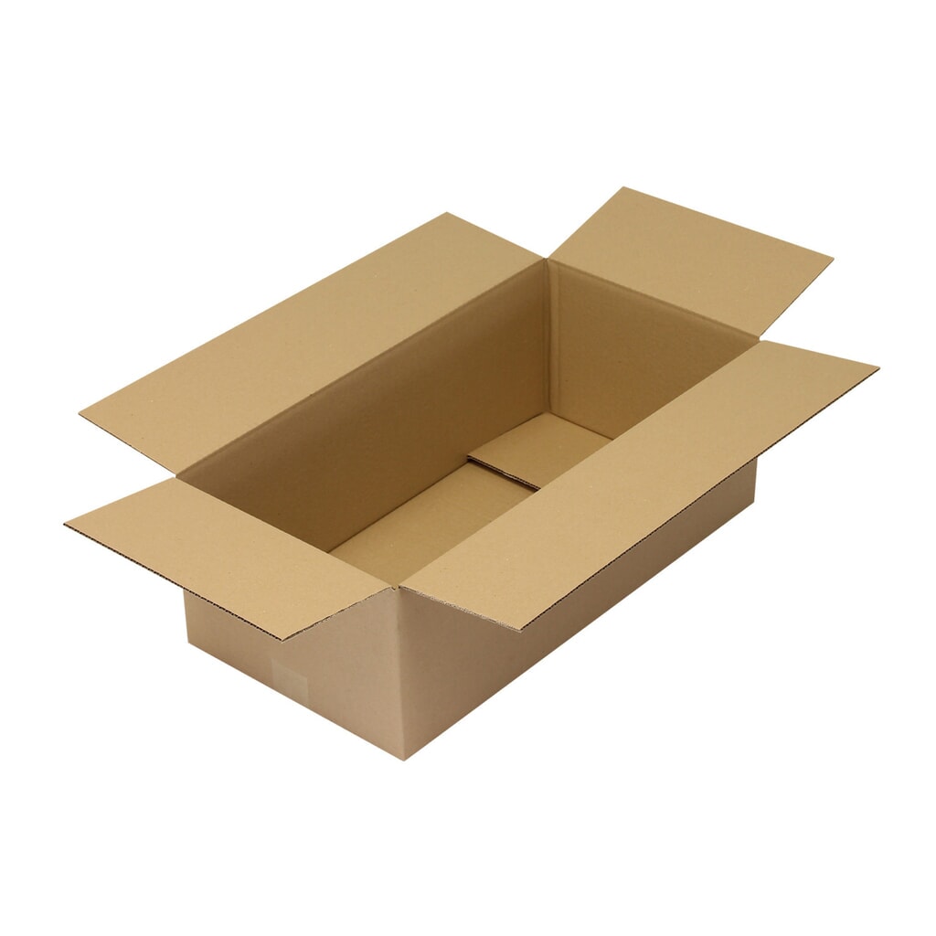 Produktabbildung: Faltkarton 1-wellig, 600 x 300 x 200 mm (Innenmaß), Qualität 1.20 C