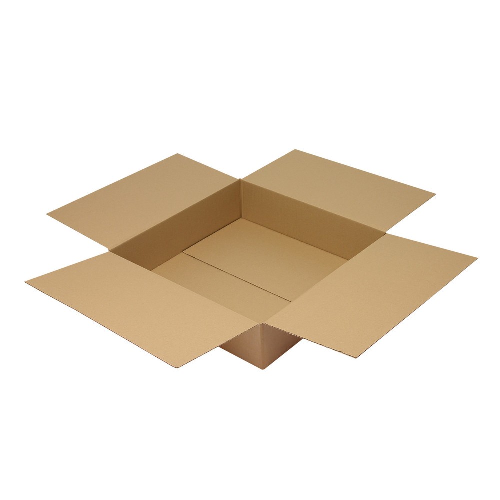 Produktabbildung: Faltkarton 1-wellig, 600 x 600 x 150 mm (Innenmaß), Qualität 1.20 B