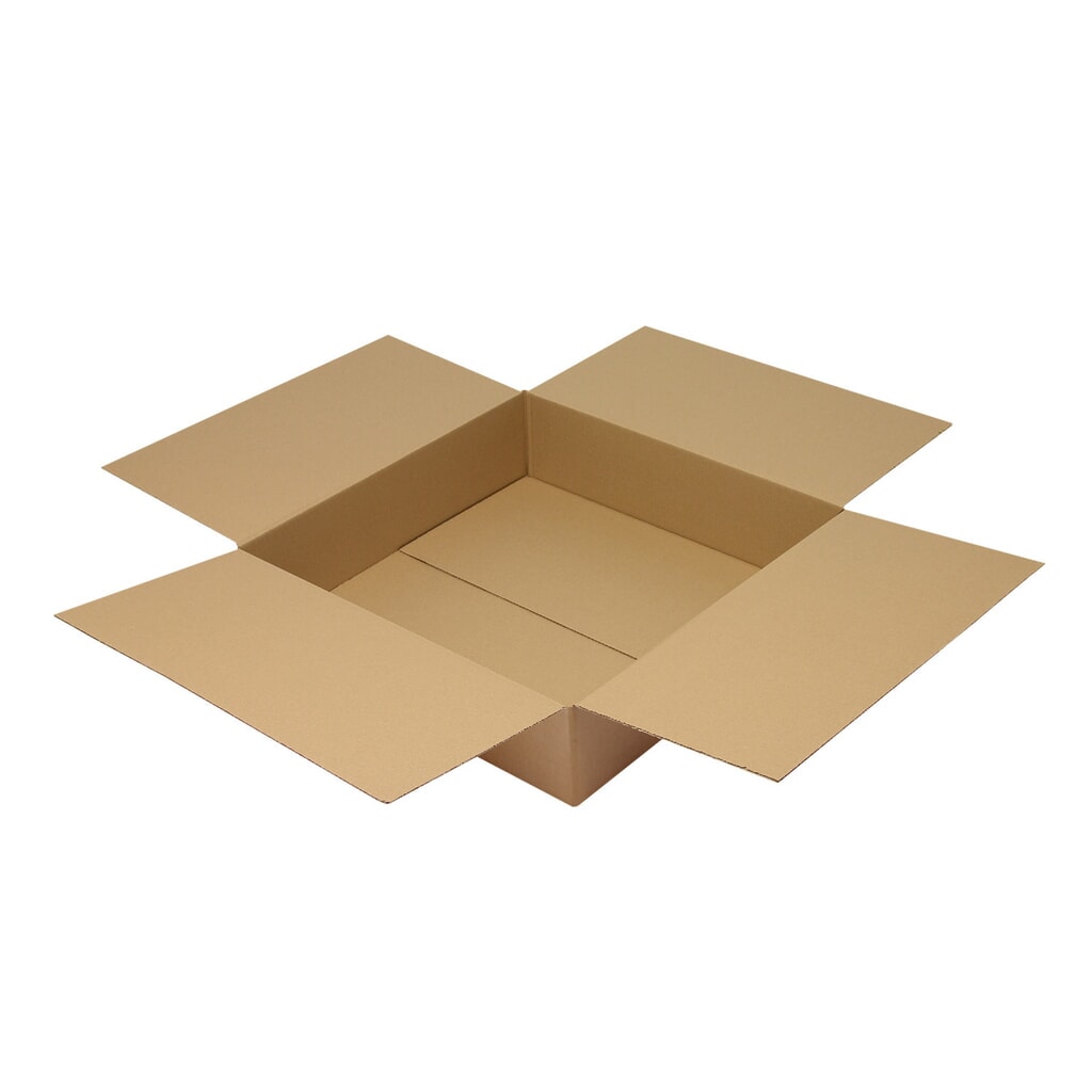 Produktabbildung: Faltkarton 1-wellig, 600 x 600 x 150 mm (Innenmaß), Qualität 1.20 B