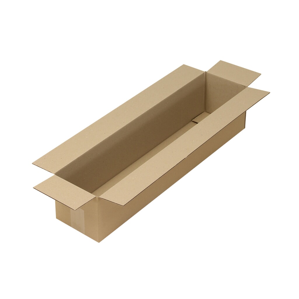 Produktabbildung: Faltkarton 1-wellig, 700 x 150 x 150 mm (Innenmaß), Qualität 1.30 B