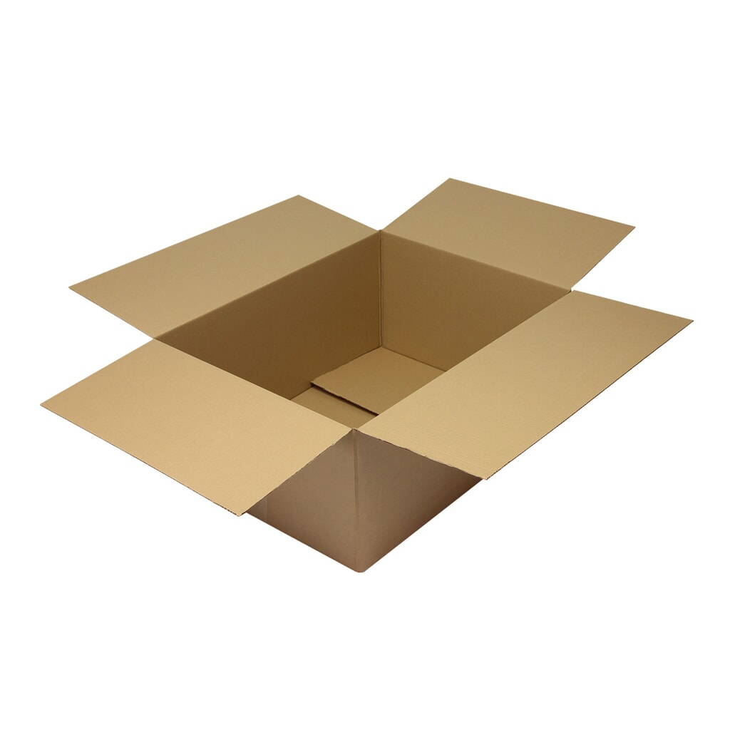 Produktabbildung: Faltkarton 1-wellig,  Innenmaß 790 x 590 x 350 mm, Qualität 1.30 C, braun