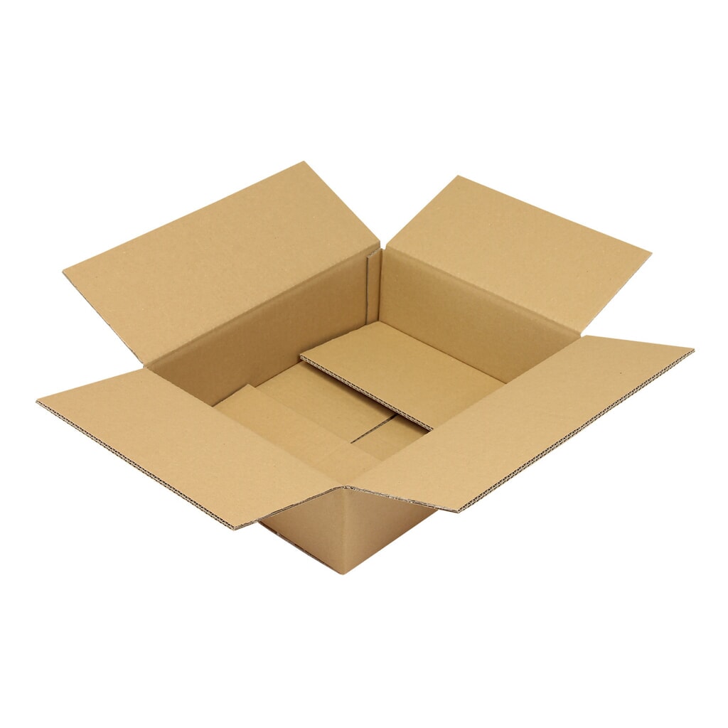Produktabbildung: Faltkarton 2-wellig, 400 x 300 x 100 mm (Innenmaß), Qualität 2.30 BC