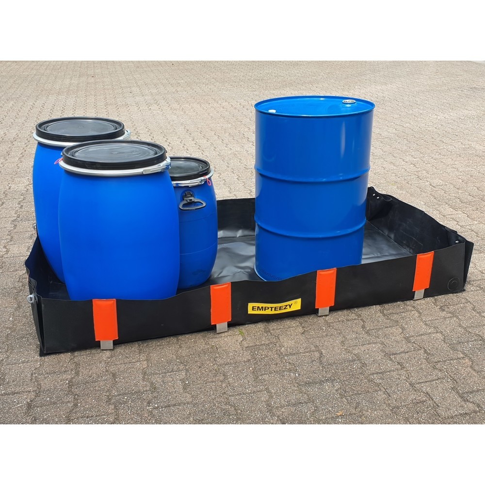 Produktabbildung Nr. 3: Faltwanne aus PVC, für 2x 200-Liter-Fass, Kapazität 500 l