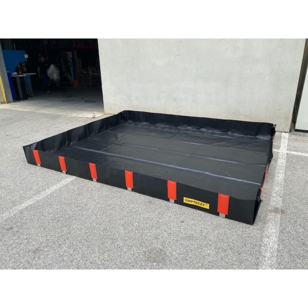 Produktabbildung Nr. 1: Faltwanne aus PVC, für 4 Paletten (16 Fässer oder 4 IBC), Kapazität 1.750 l