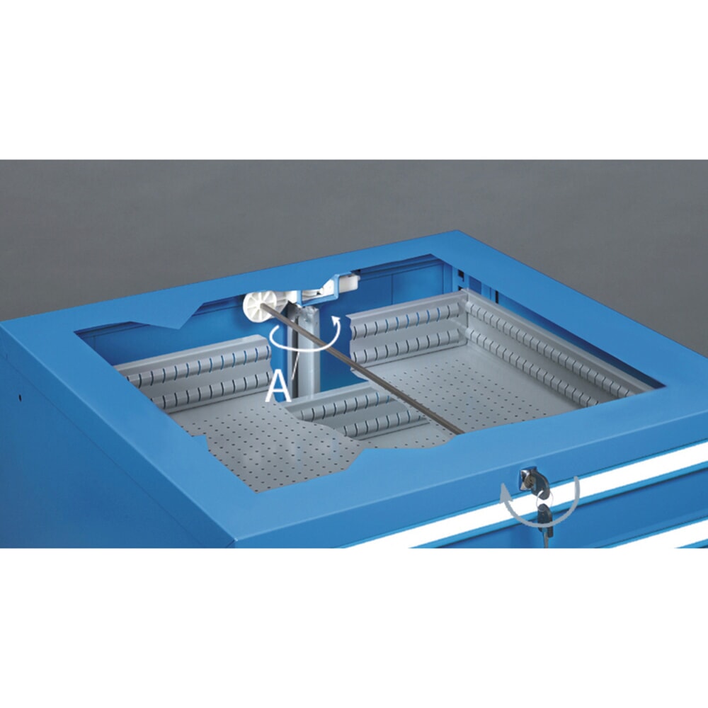 Produktabbildung Nr. 3: Fami FLEXA mobiler Schubladenschrank, 5 Schubladen, HxBxT 853 x 794 x 600 mm, lichtgrau